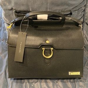 NWT Tahiti Flap Satchel Glamper Black